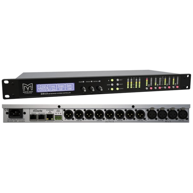 DX4.0 PROCESSEUR DE DIFFUSION 4X8 Dante MARTIN AUDIO