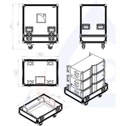 FLIGHT CASE POUR 03 X KARA L-ACOUSTICS